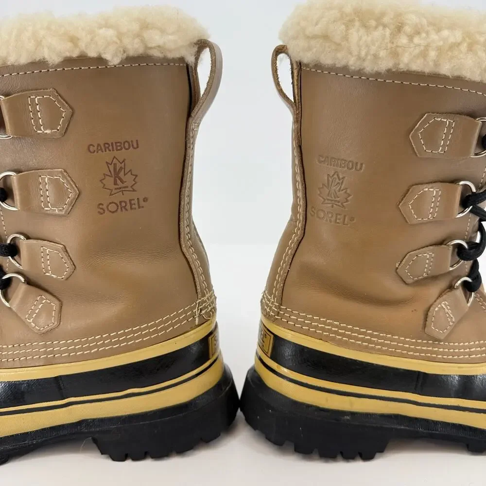 Vintage Sorel Caribou Boots Womens 8 Mens 6 Kaufman Canada Wool Lined Maple Leaf